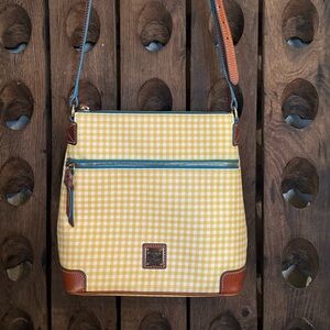 Dooney & Bourke Yellow Gingham Crossbody Bag